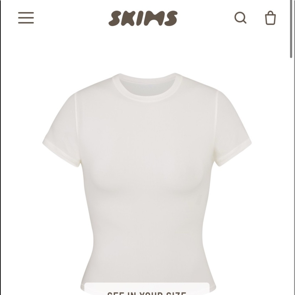 SKIMS FITS EVERYBODY MARBLE T SHIRT